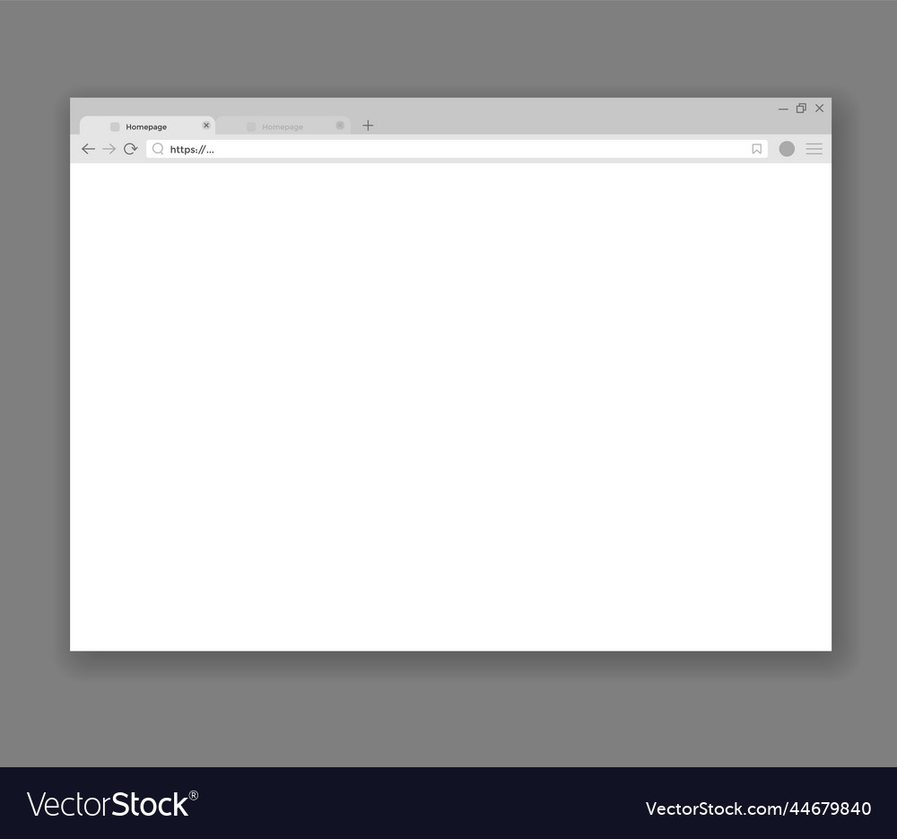 Browser mockup Web-Fenster Bildschirm Internet leer vector image Browser mockup Web-Fenster Bildschirm Internet leer