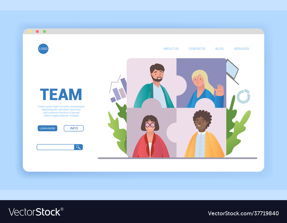 Concepts recruiting team teamwork vector image Concepts recruiting team teamwork