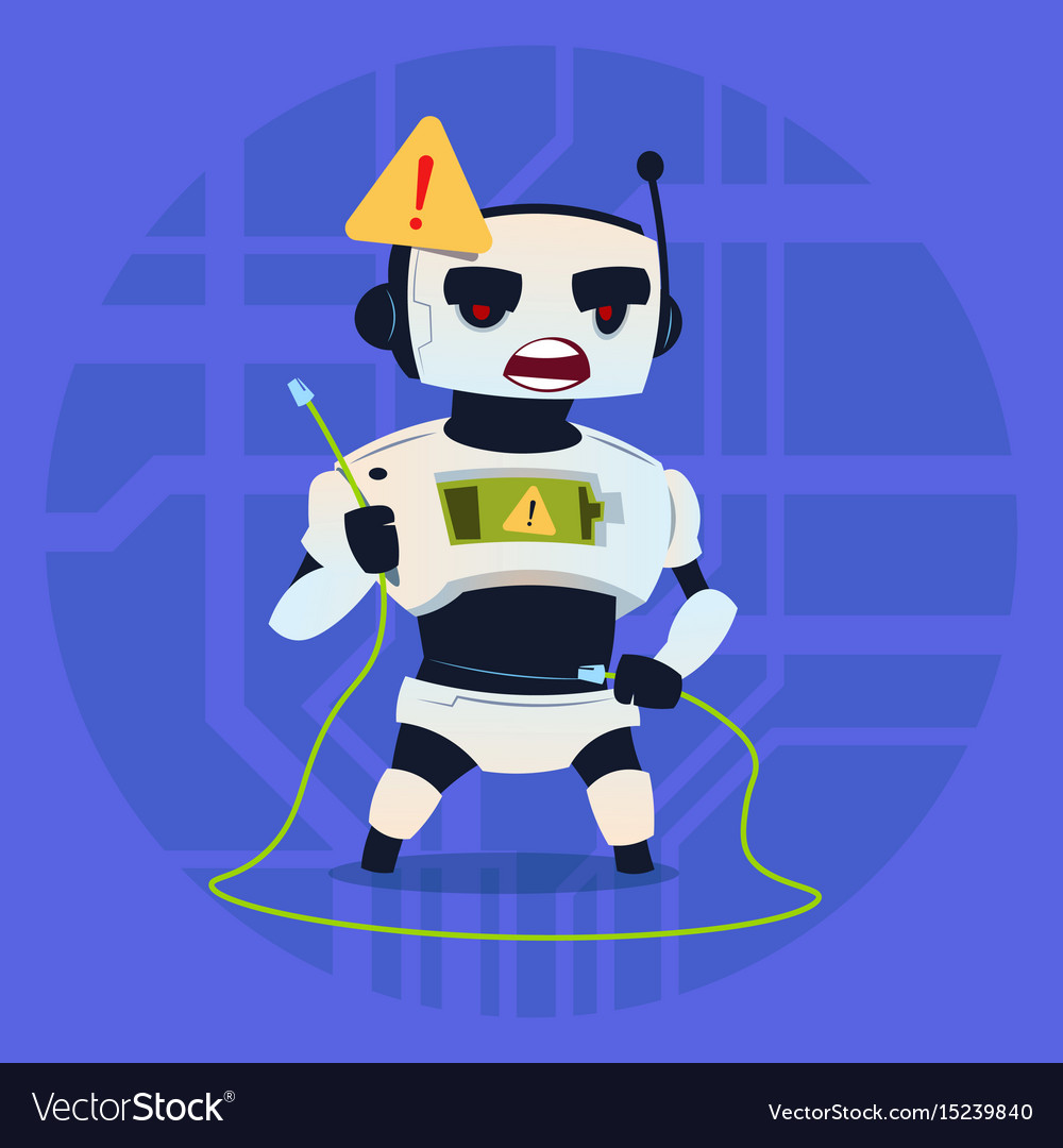 Cute robot error connection problem modern