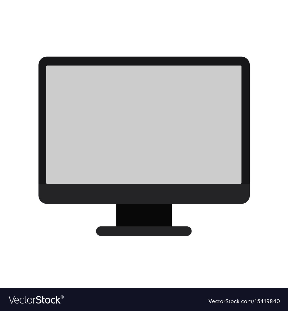 Flat Computer Monitor Icon