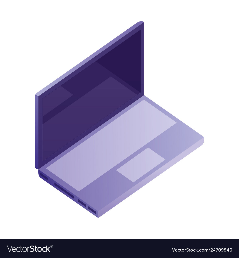 Laptop isometric device digital gadget Royalty Free Vector