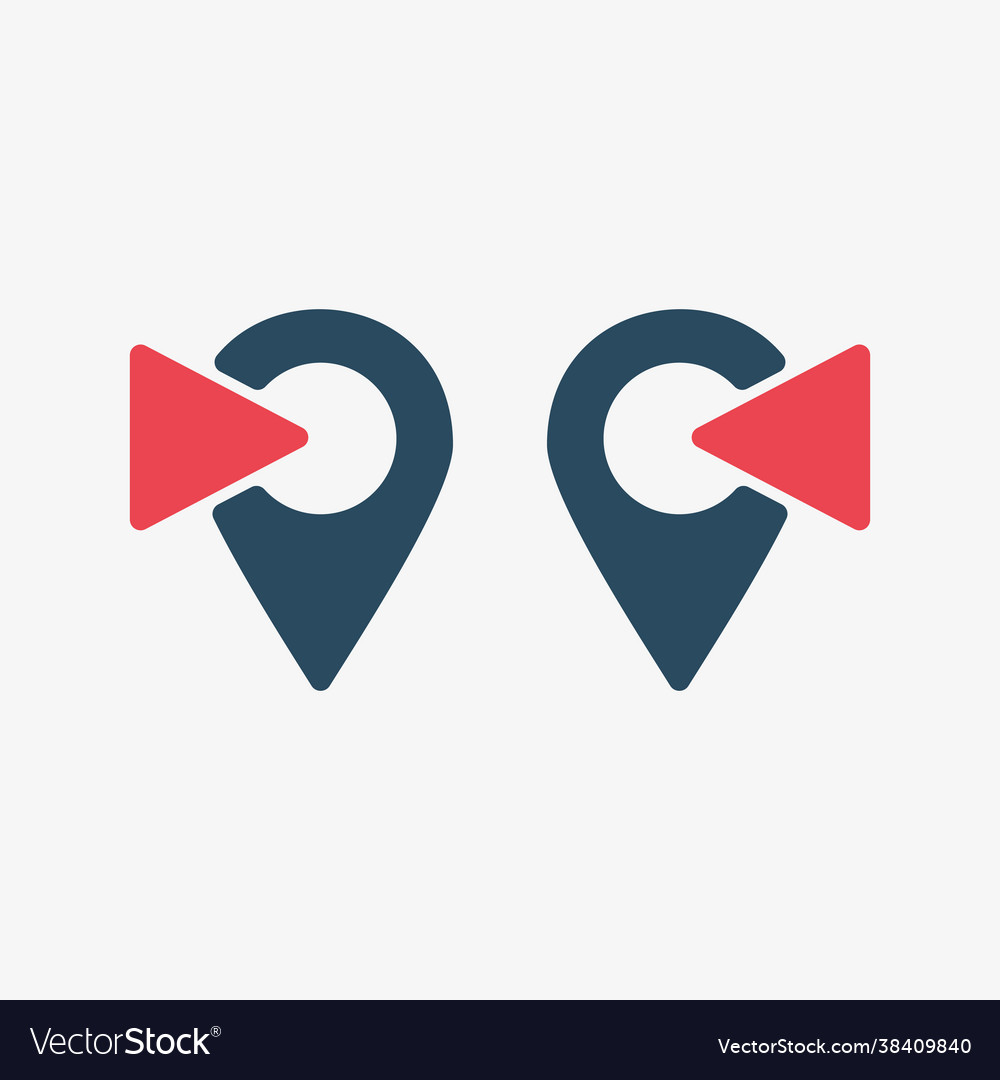 Location icon set map pointers on white vector image Location icon set map pointers on white