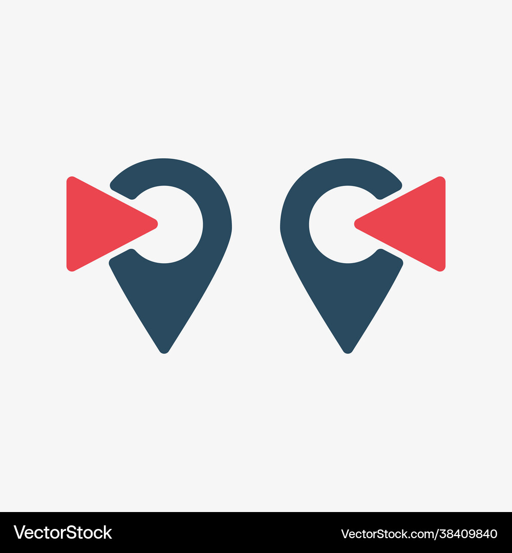 Location Icon Set Set Map Pointers On White Vector Image