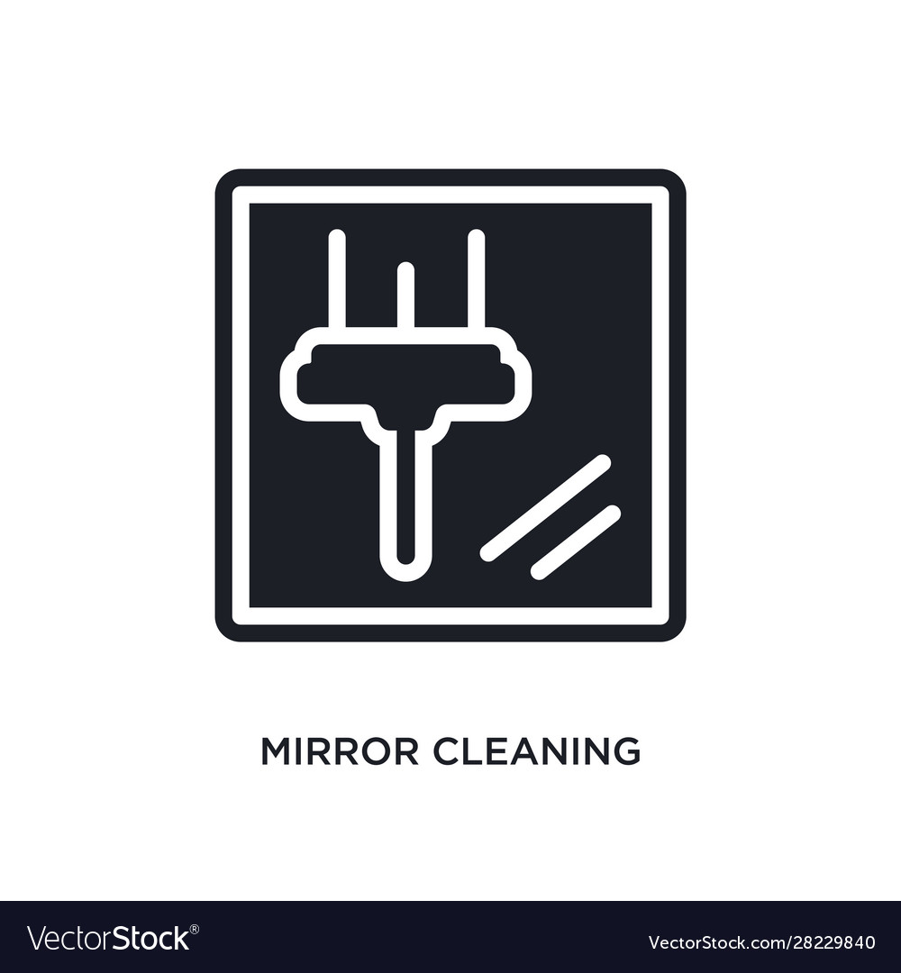 Mirror cleaning isolated icon simple element from