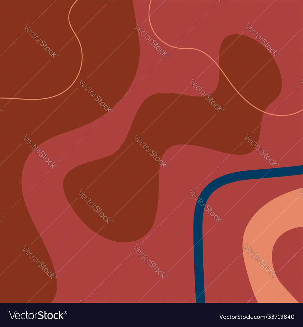 Modern square template with abstract shapes vector image Modern square template with abstract shapes