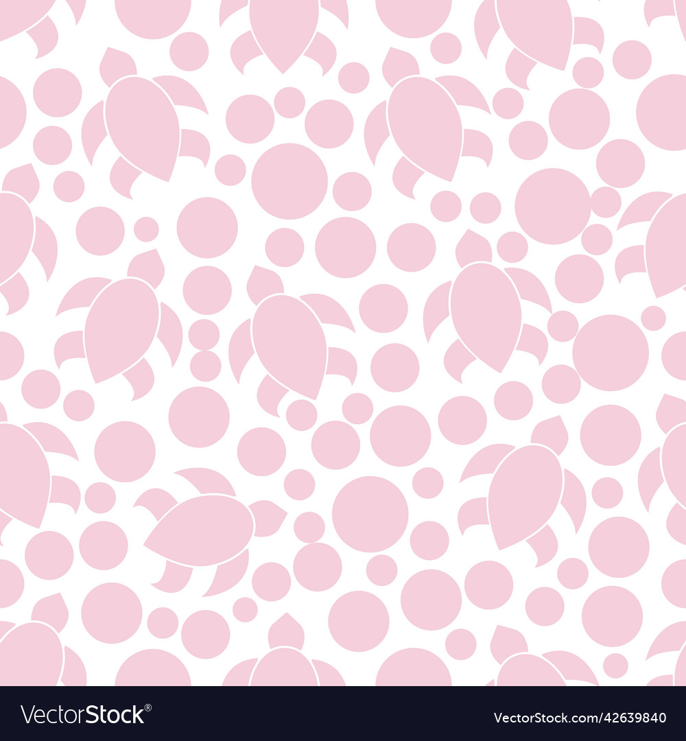 Seamless pattern with turtle