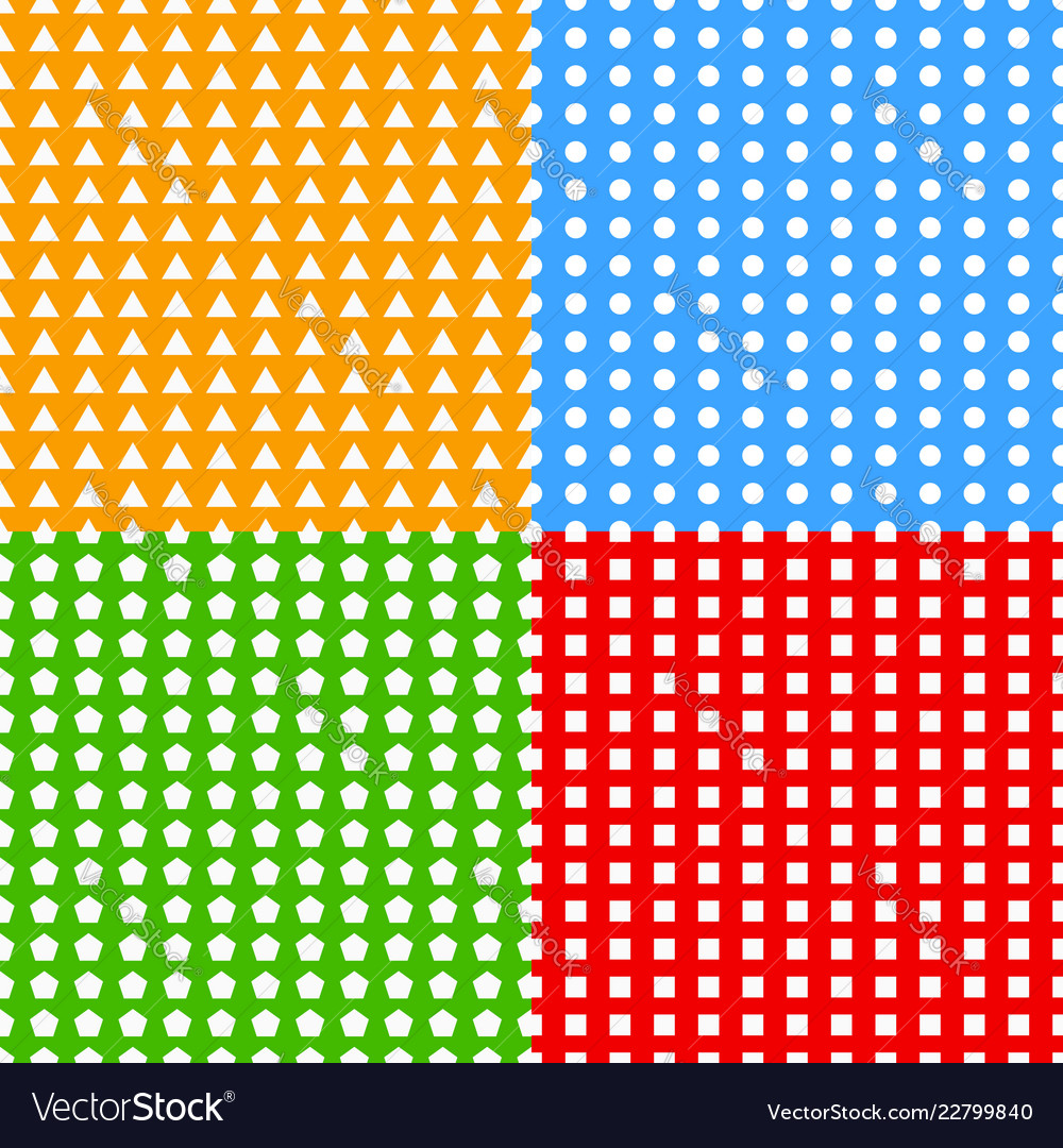 Satz von wiederholbaren Mustern mit Dreieckkreis vector image Satz von wiederholbaren Mustern mit Dreieckkreis