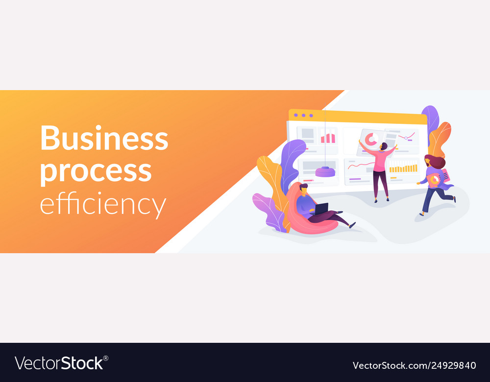 Workflow web banner concept vector image Workflow web banner concept