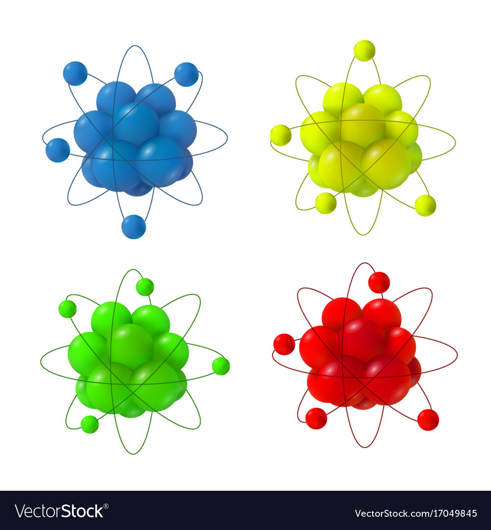 3d abstract atom structure