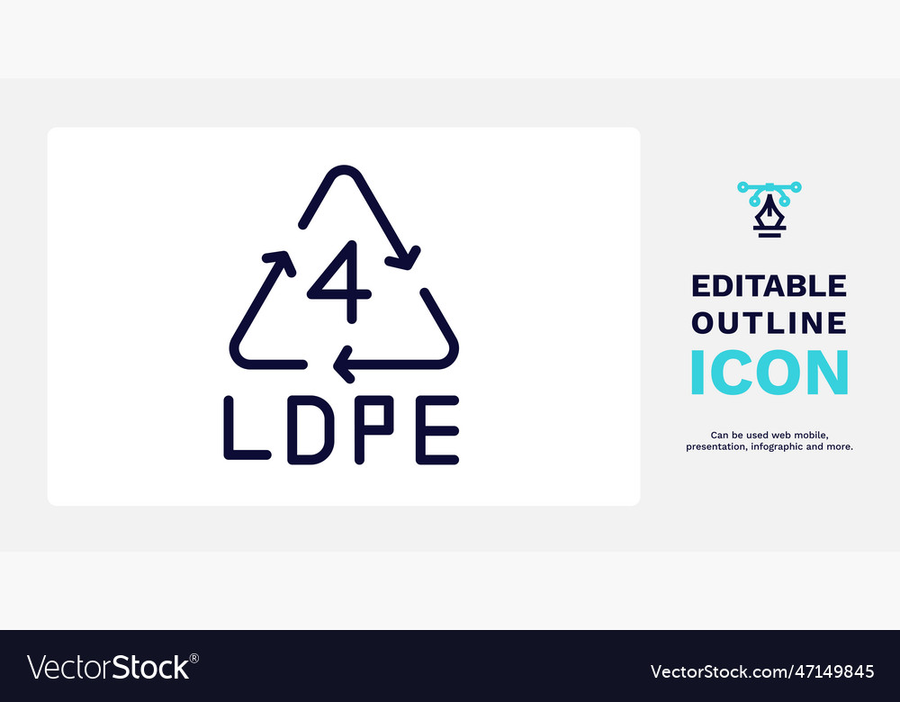 4 LDPE Icon Dünne Linie