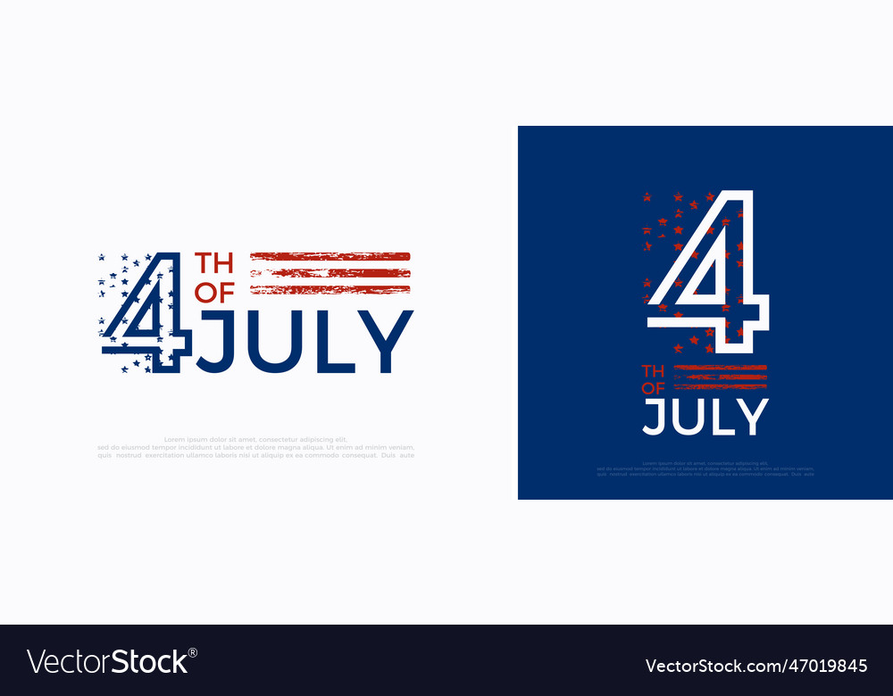 4th of july design with unique numbers premium