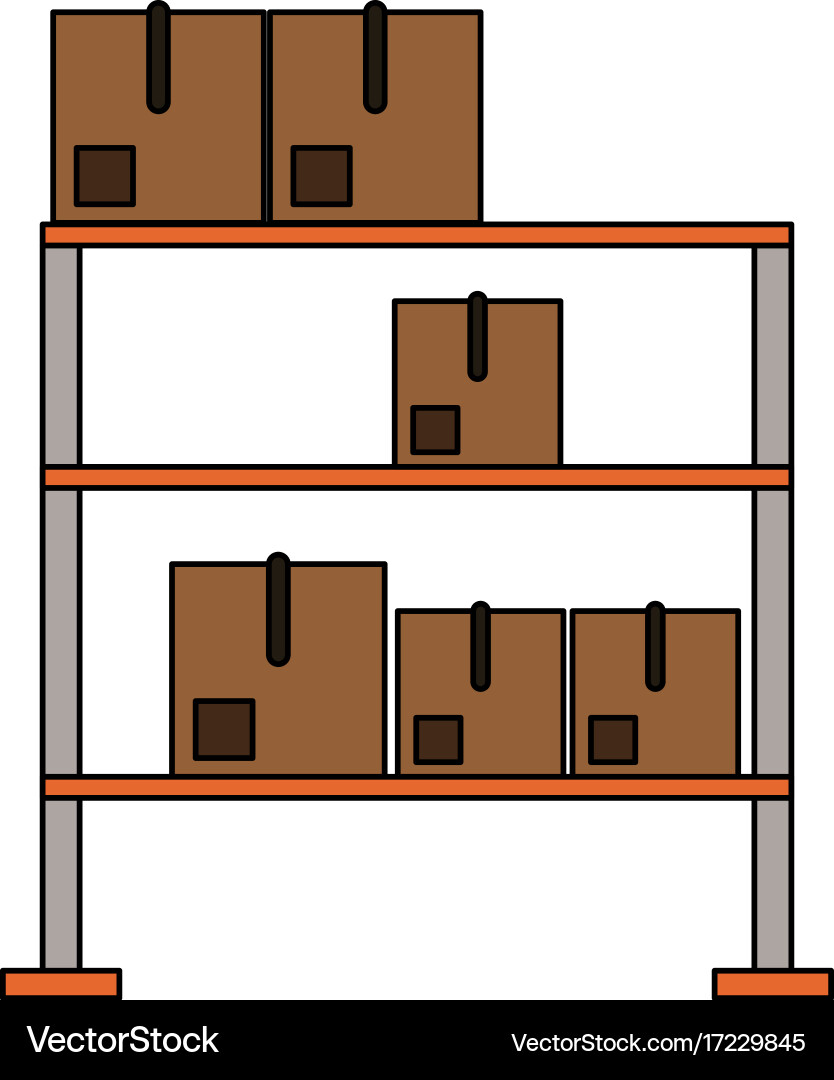 Cardboard boxes icon image Royalty Free Vector Image