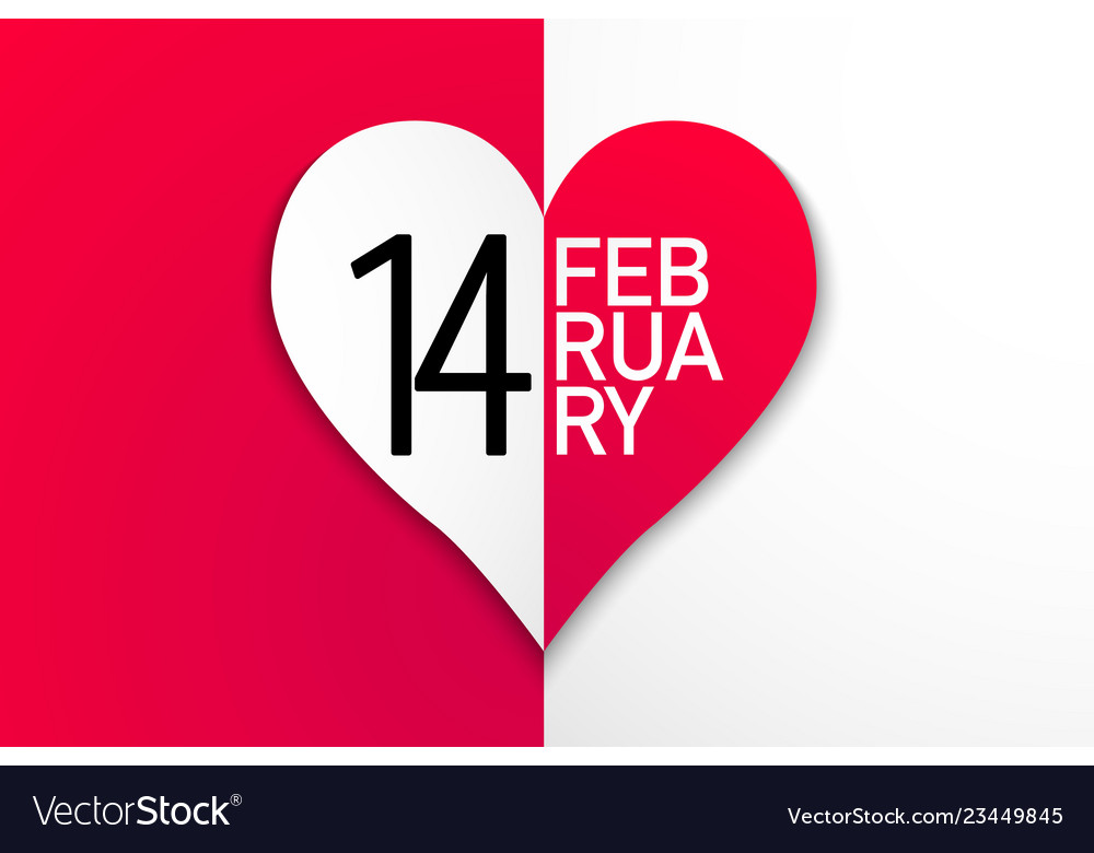 Happy valentines day red and white background Vector Image