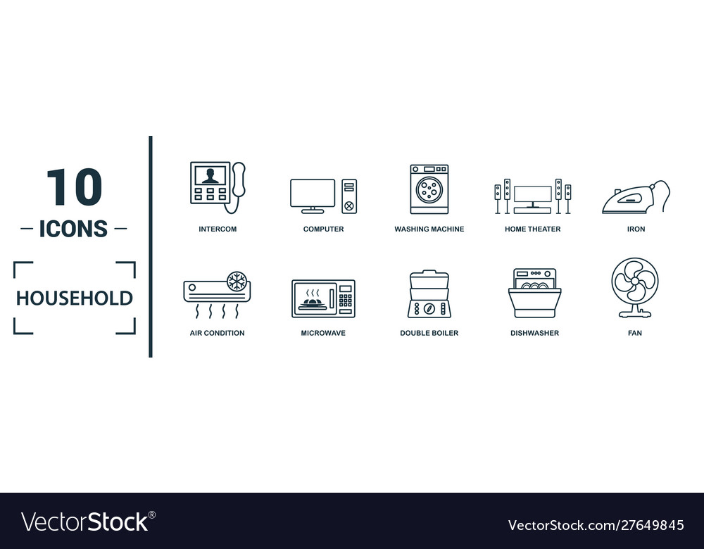 House-Icon-Set umfassen kreative Elemente zu Hause Vector Image House-Icon-Set umfassen kreative Elemente zu Hause