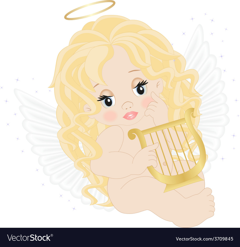 Little angel Royalty Free Vector Image - VectorStock