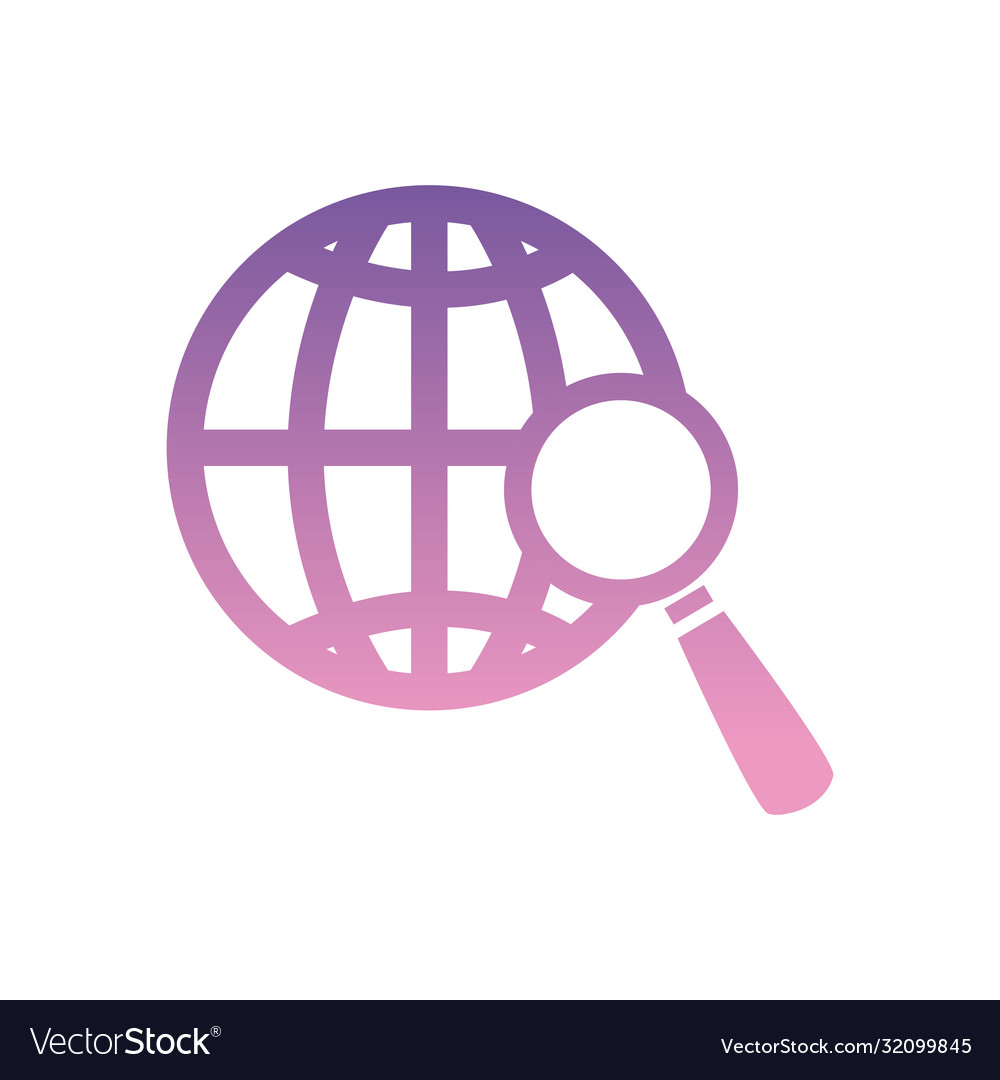 Lupe with global sphere gradient style icon