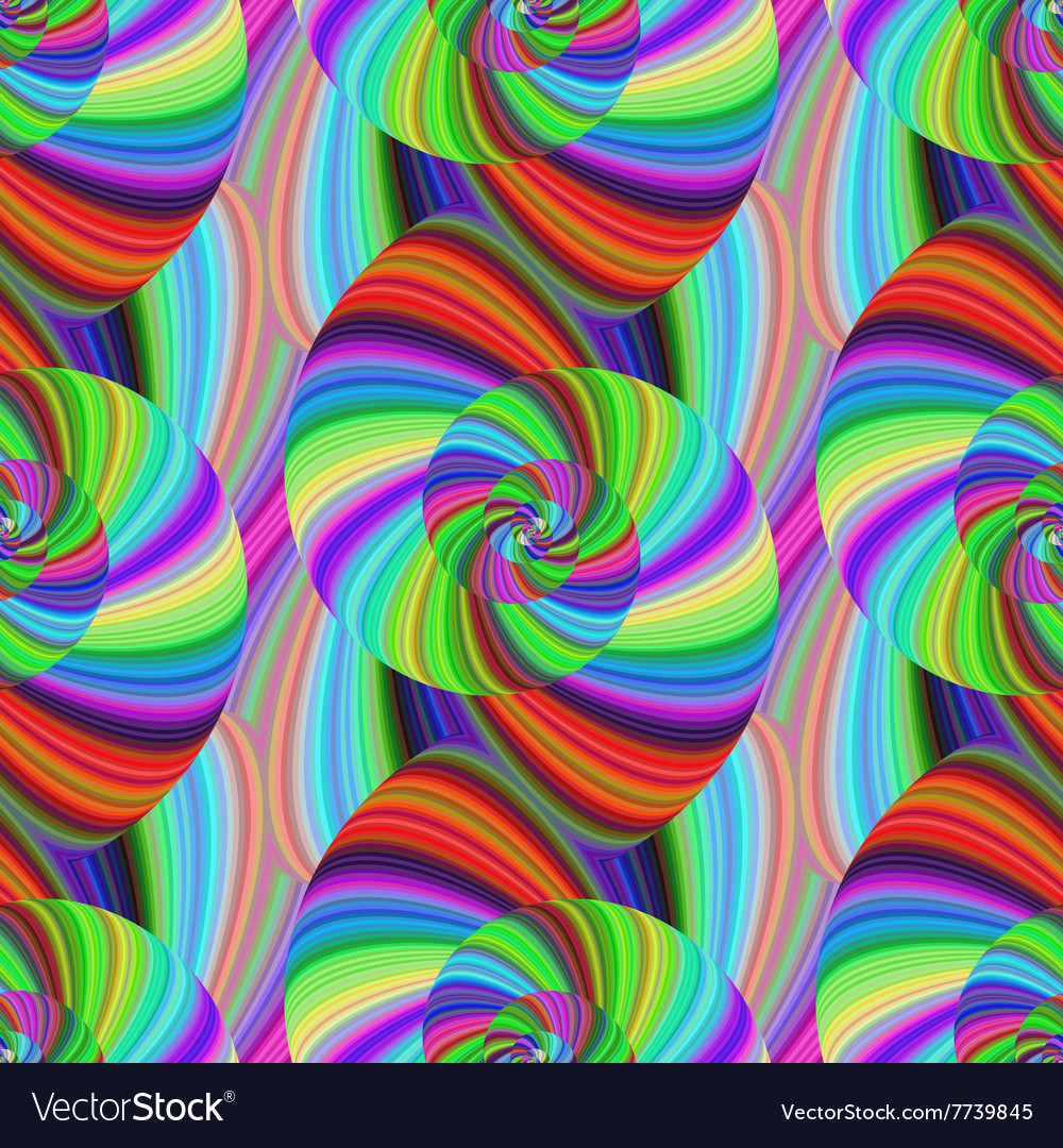 Seamless abstract psychedelic spiral pattern