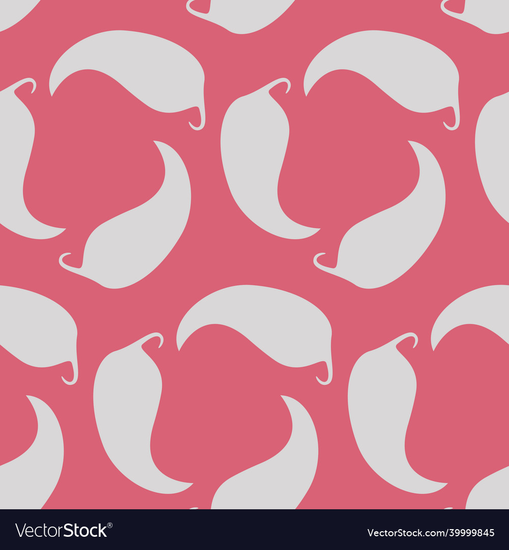 Seamless pattern silhouette of chili pepper