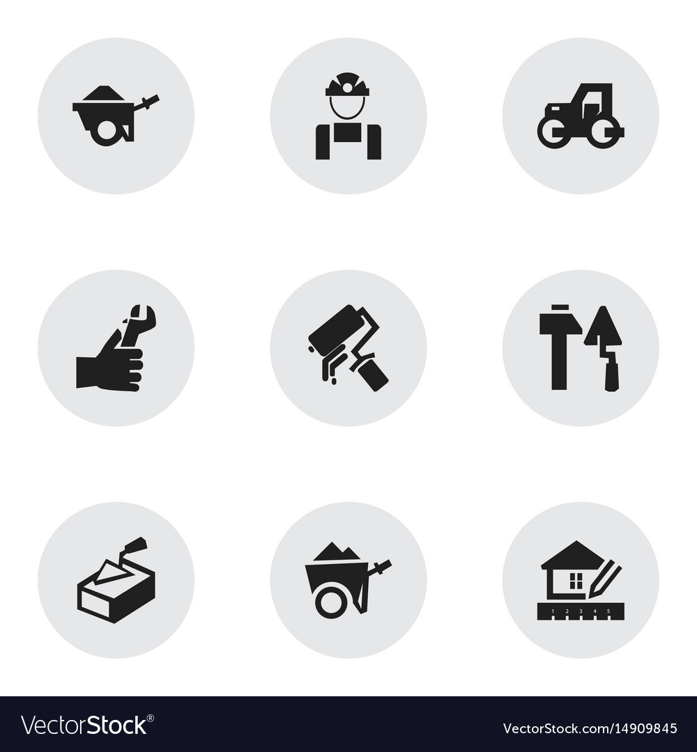 Set of 9 editable structure icons includes