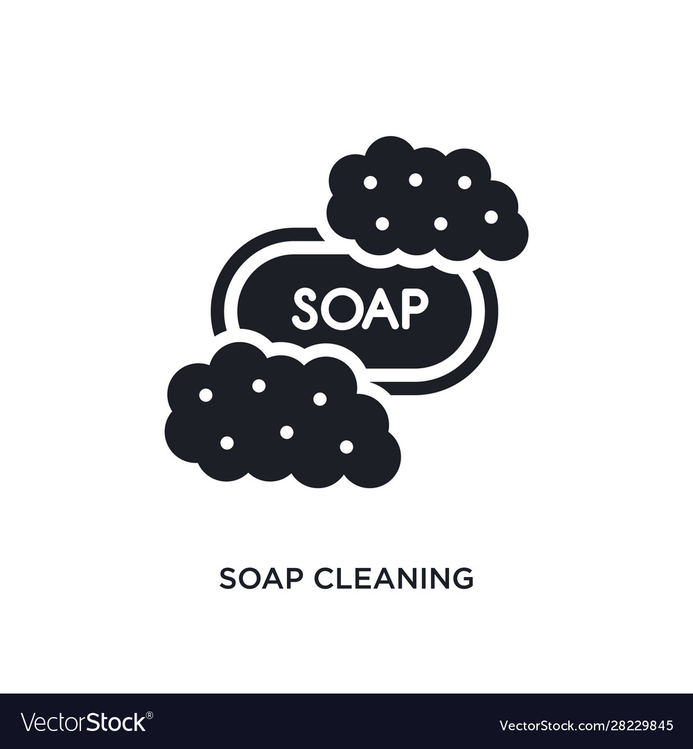 Soap cleaning isolated icon simple element from