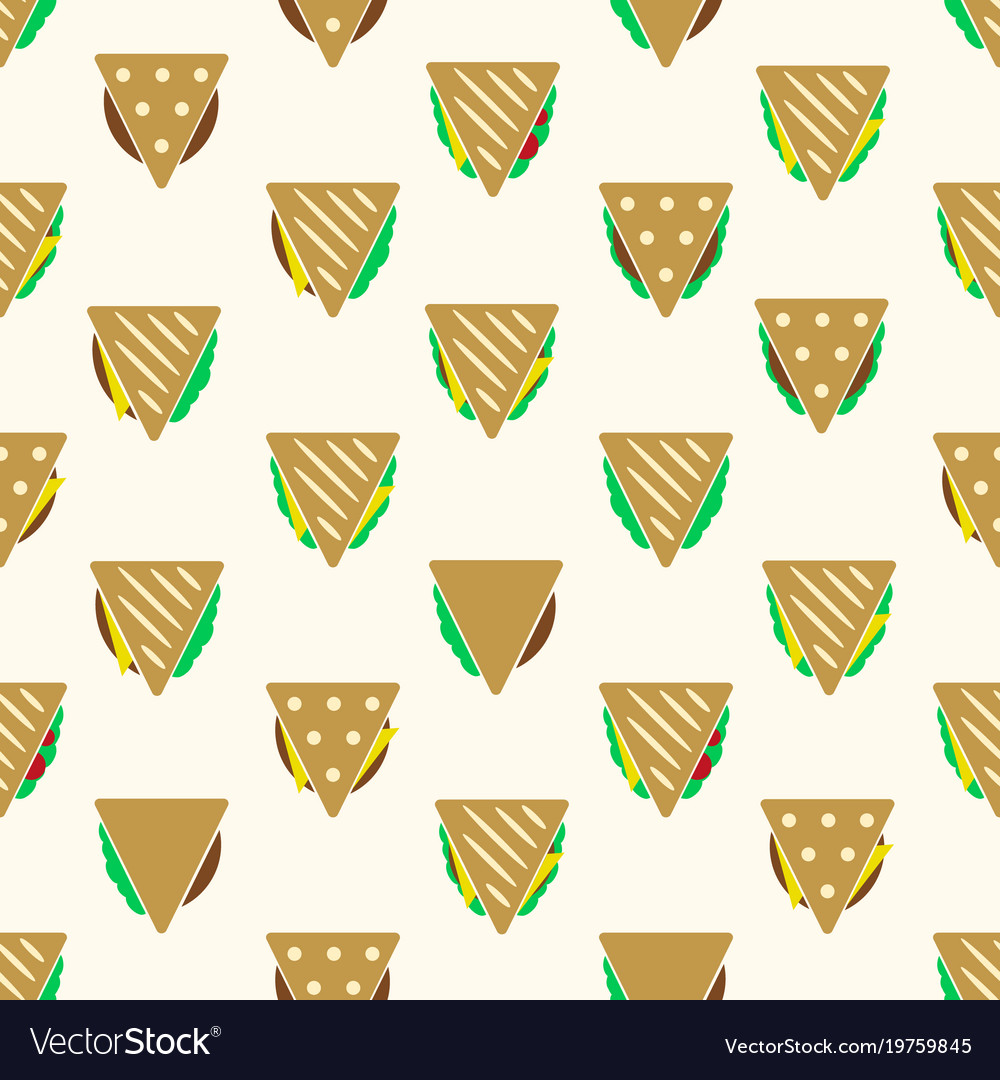 Tortilla or sandwich tacos food seamless pattern