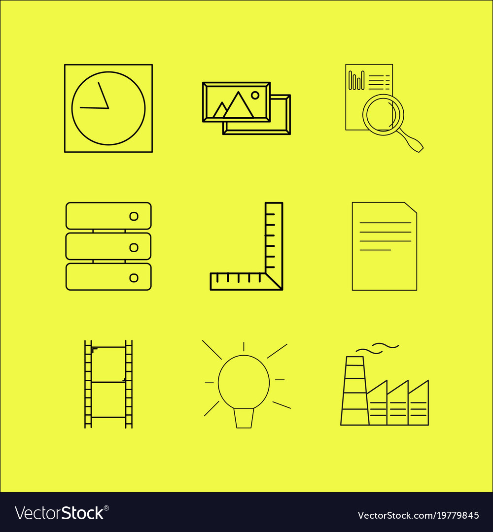 Web linear icon set simple outline icons