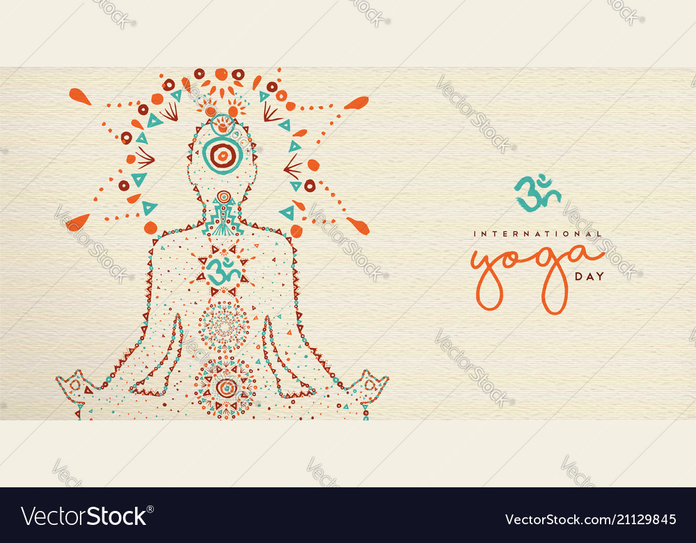 Yoga Day Web Banner Of Lotus Pose Meditation Vector Image