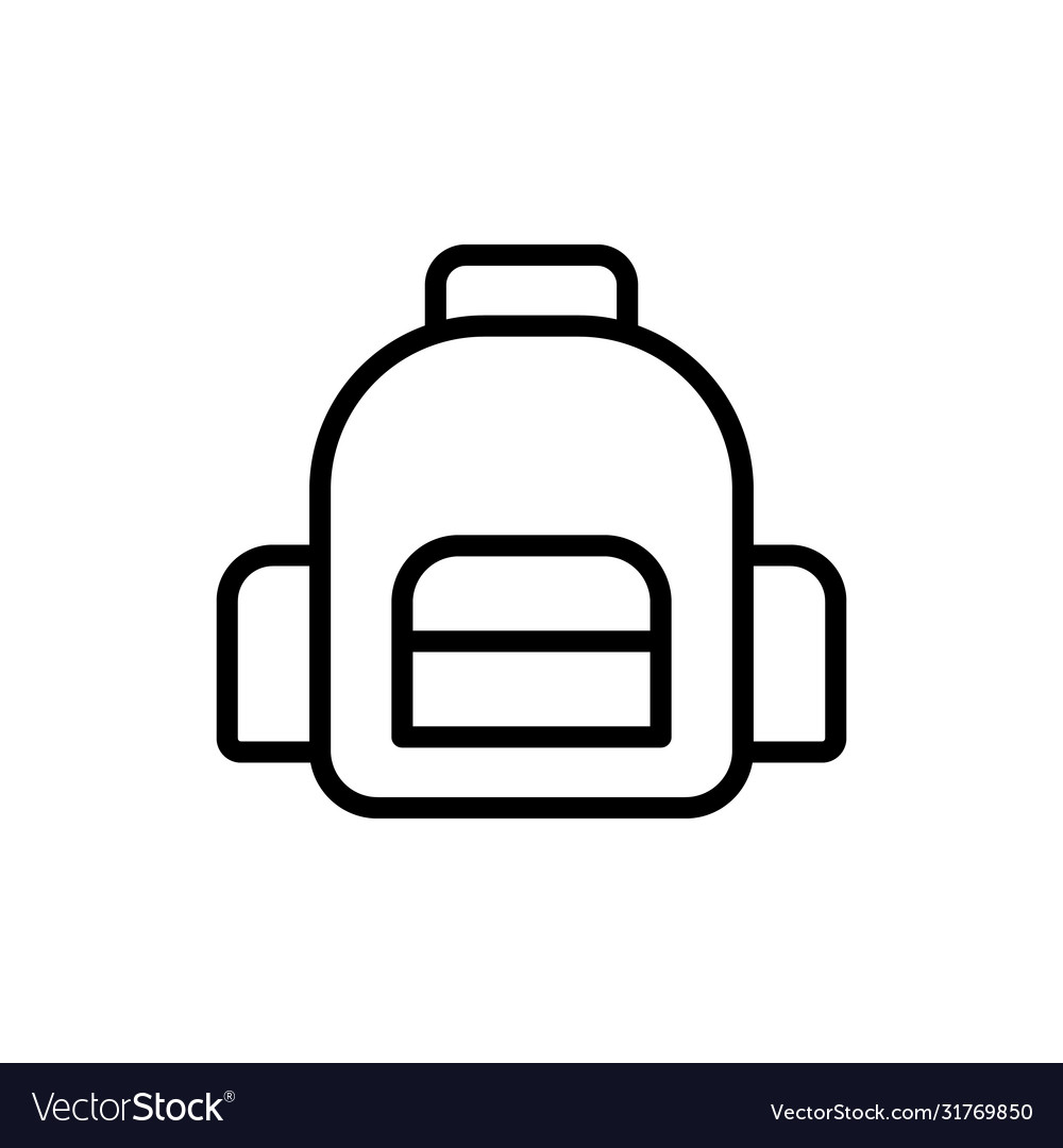 Backpack concept line icon simple element