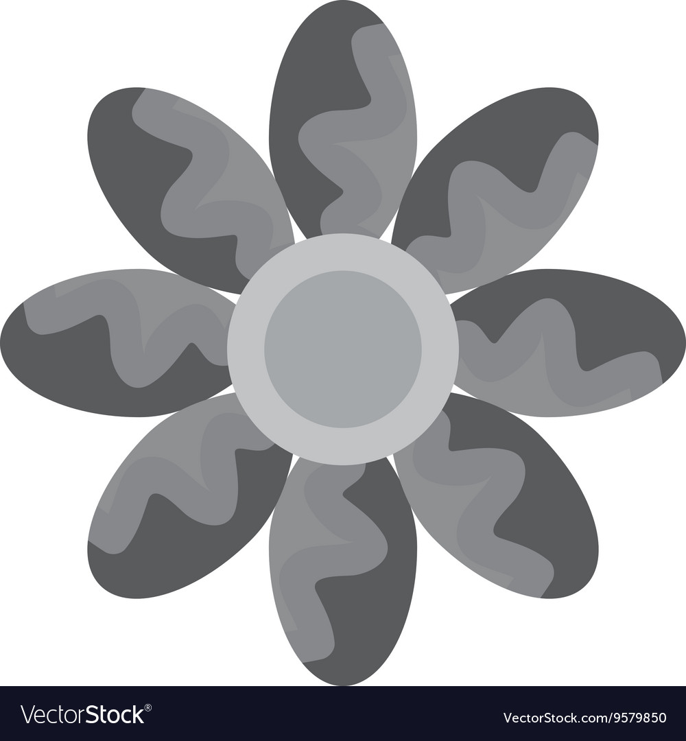 Black and grey flower graphic