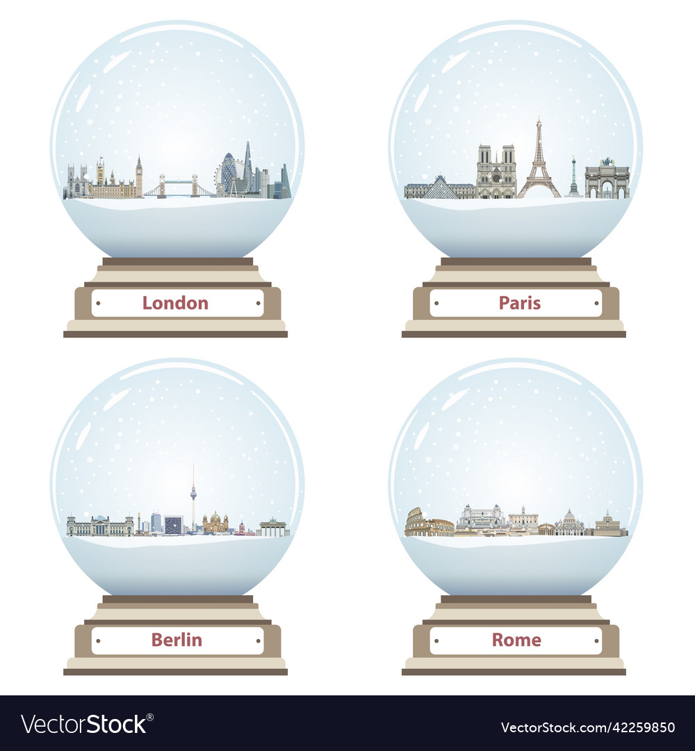 Collection of snow globes