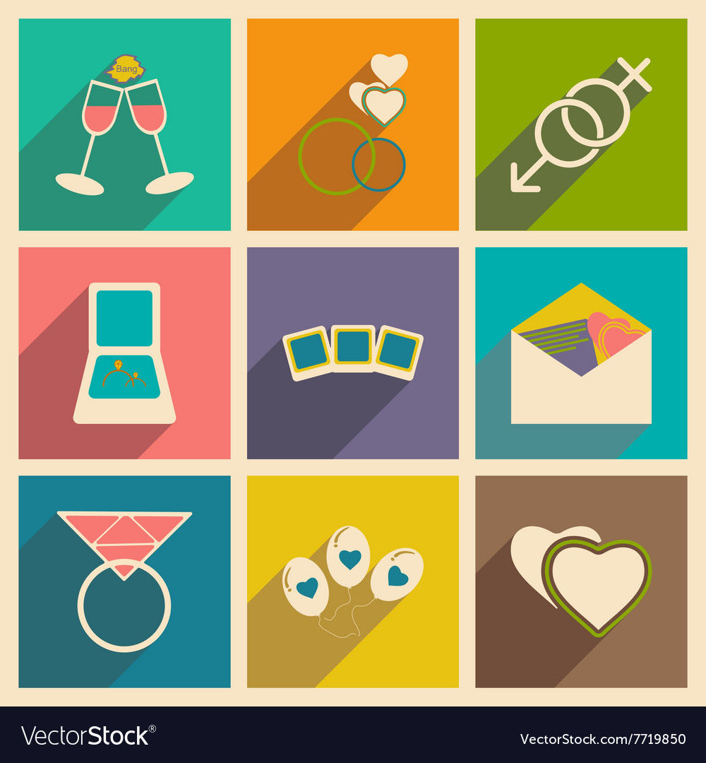 Flat with shadow concept and mobile application