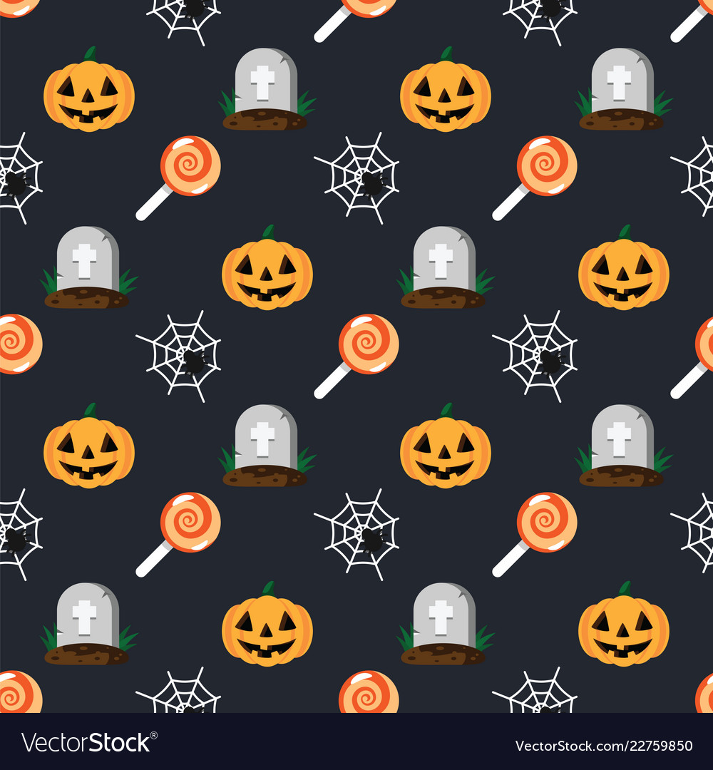 Halloween holiday pattern grave in cemetery