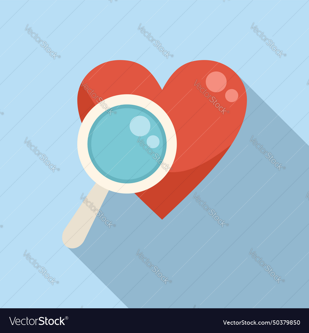 Heart patient examination icon flat clinic Vector Image