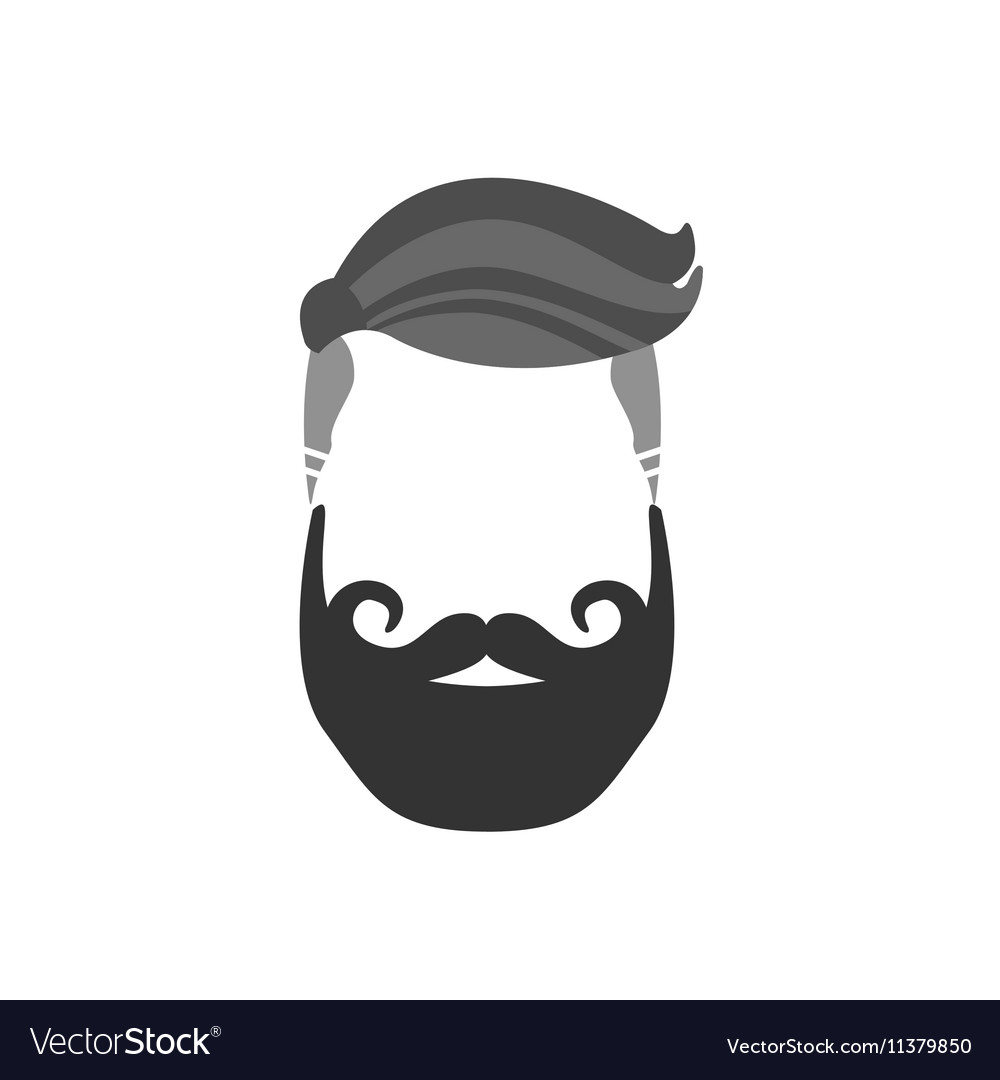 Hipster male hair and facial style with verdi Vector Image Hipster male hair and facial style with verdi Vector Image