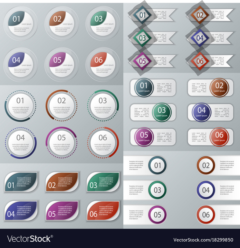 Infographic elements set workflow layout