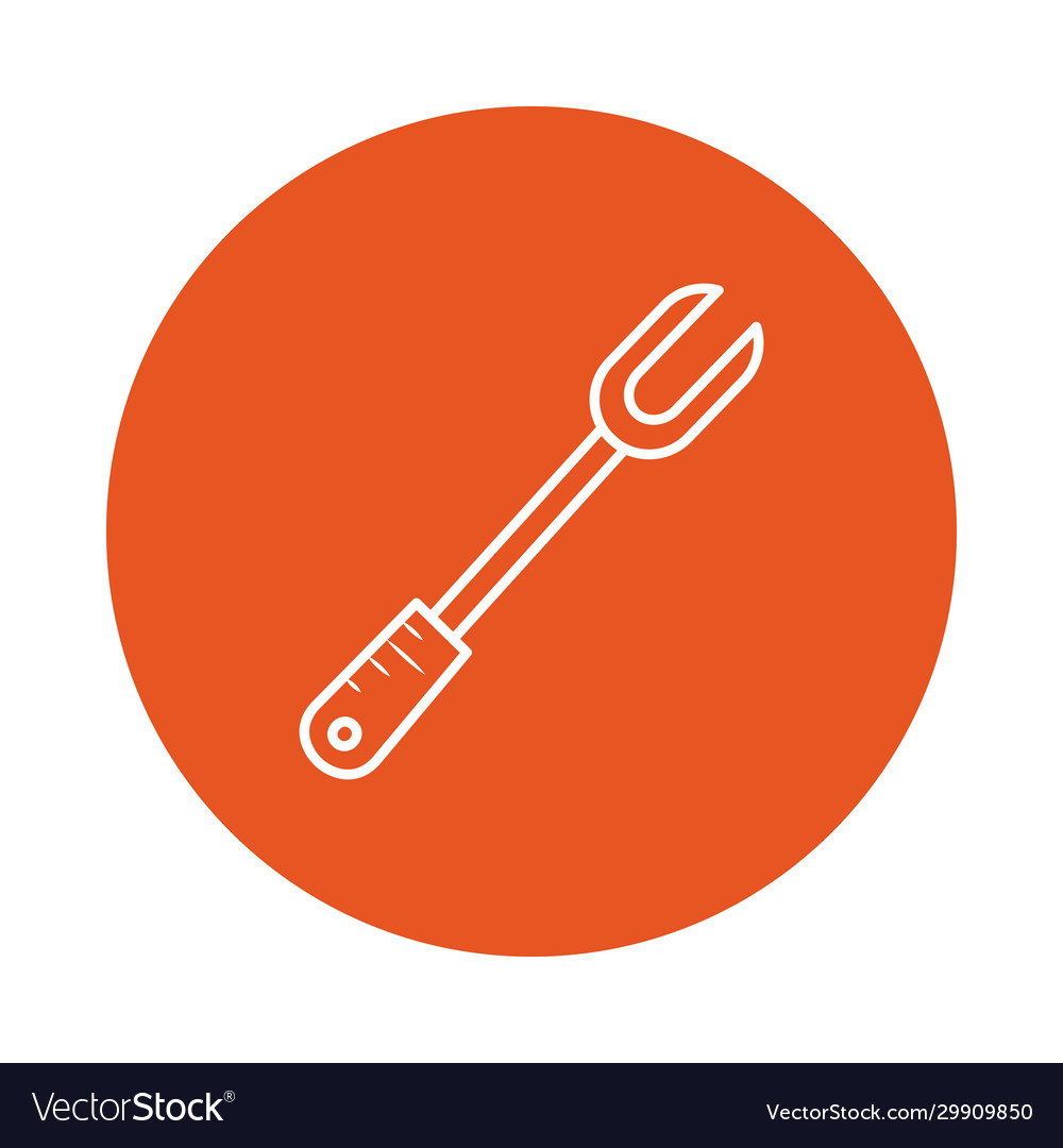 Isolated meat fork block style icon design