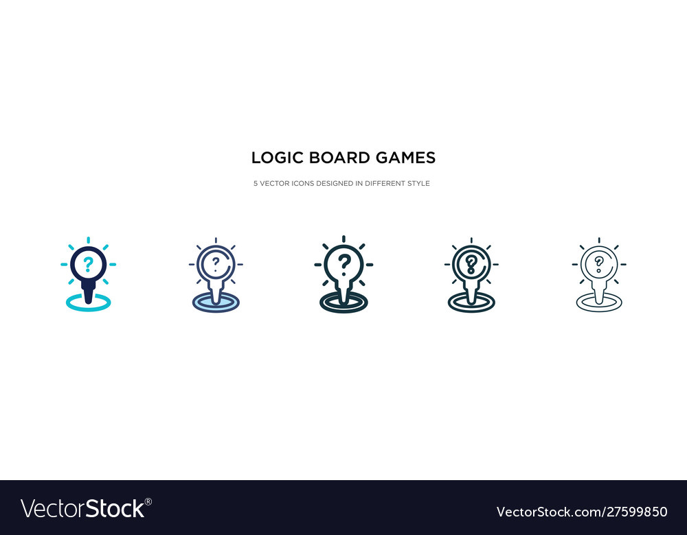Logic board games icon in different style two