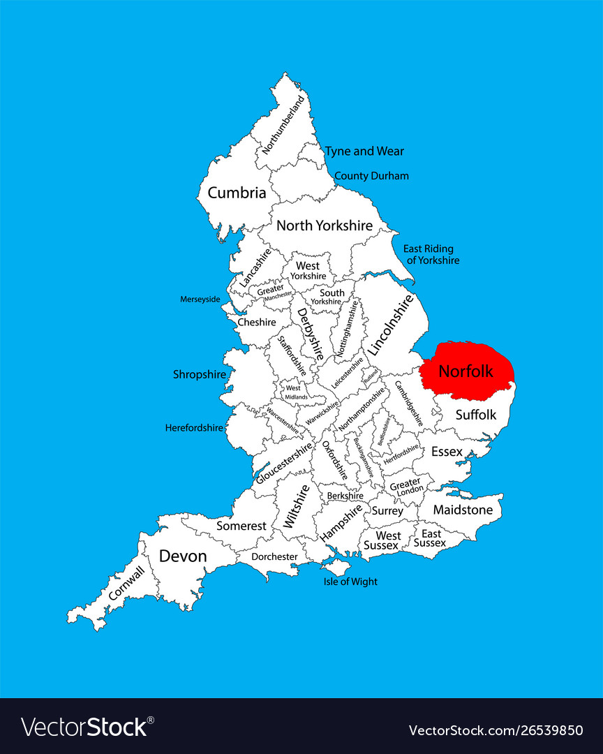 Map England Norfolk