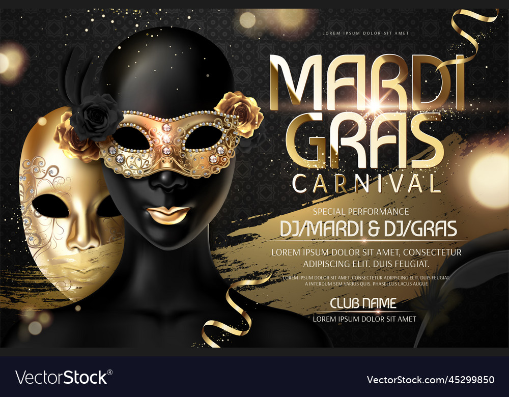 Mardi Gras Carnival Design Royalty Free Vector Image