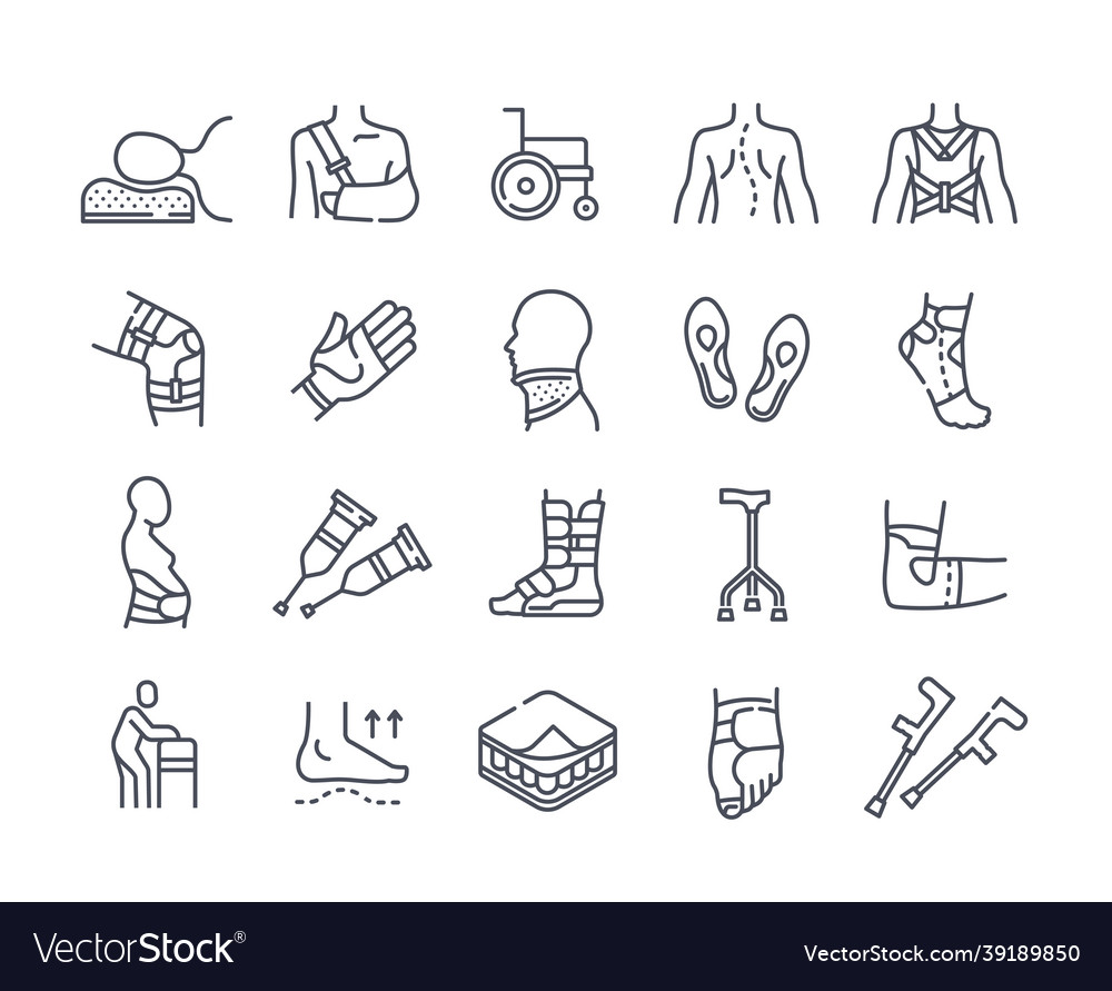 Medical Orthopedic Icons Royalty Free Vector Image