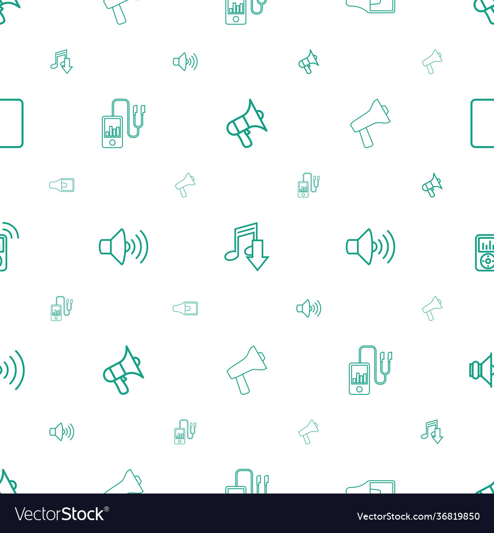 Mp3 icons pattern seamless white background