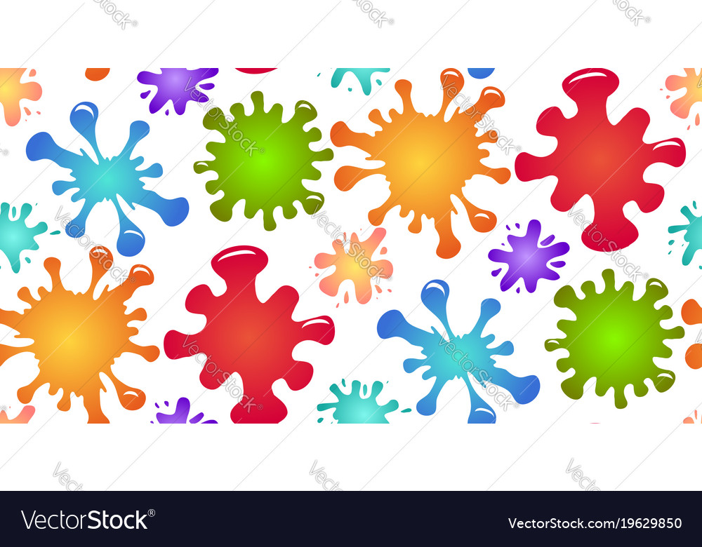 Seamless children pattern with colorful splash