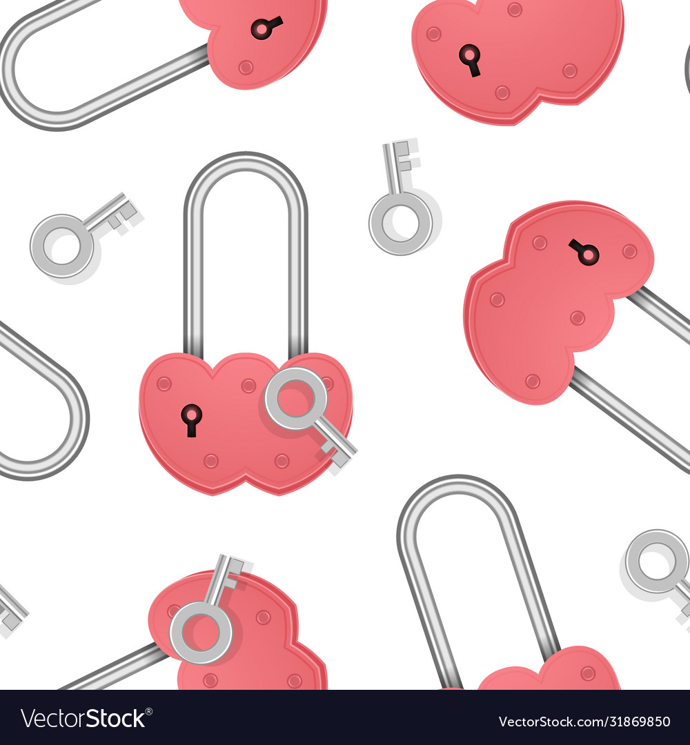 Seamless endless pattern with heart shaped