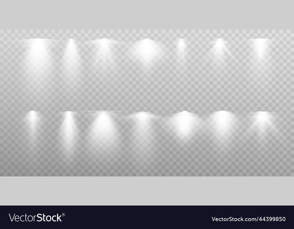 Set von Scheinwerfern verschiedene Formen Licht