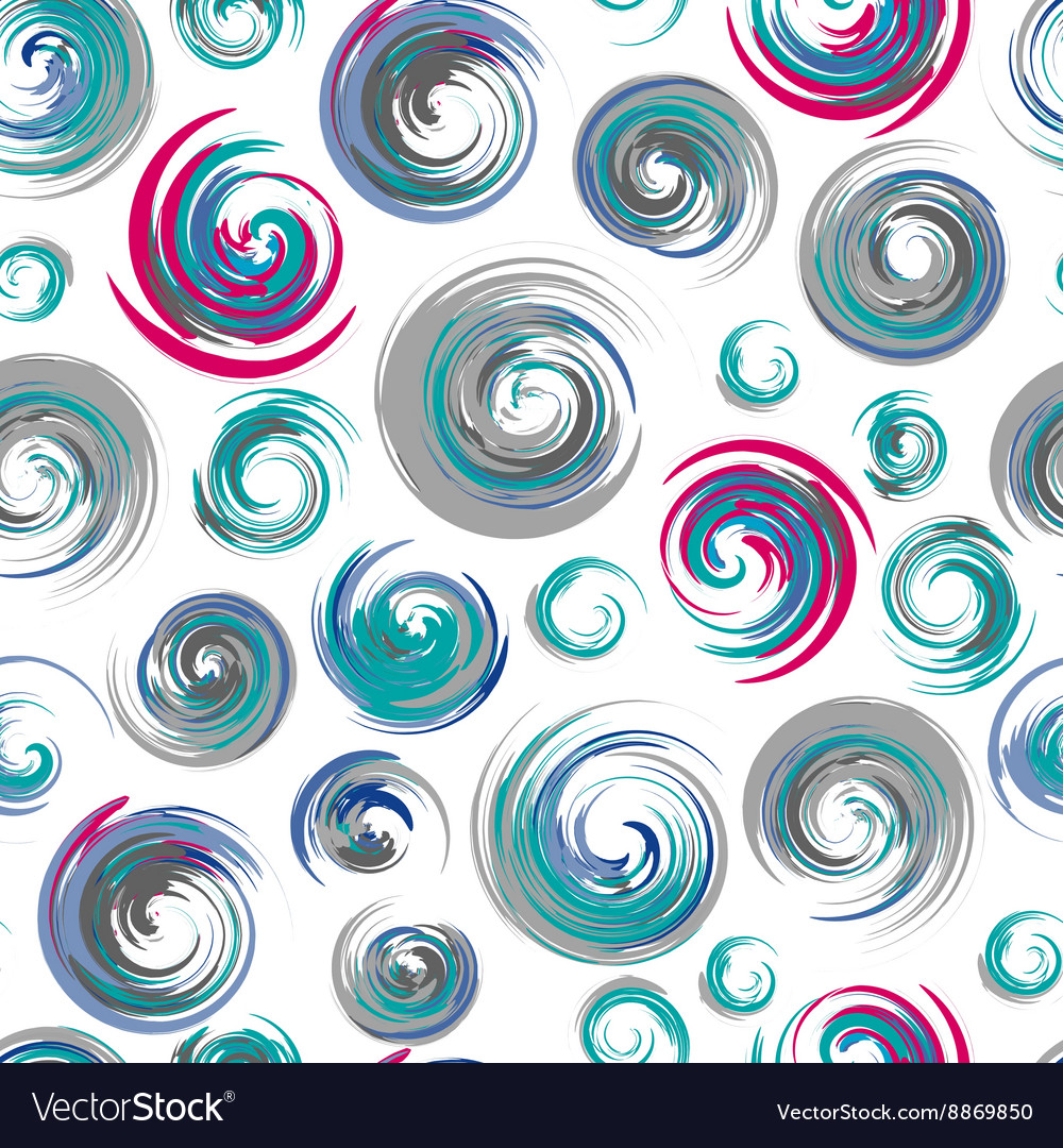 Swirls drawn seamless swirl pattern dry brush