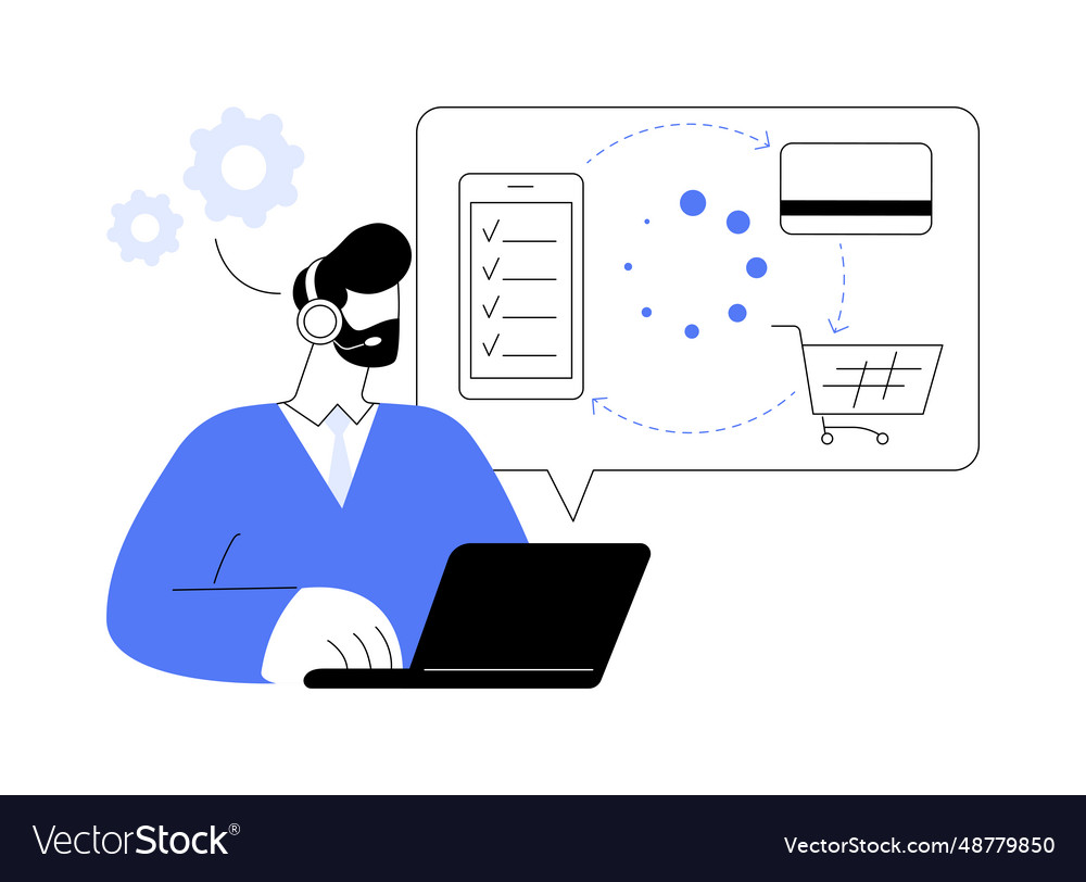 Transactions processing abstract concept vector image Transactions processing abstract concept