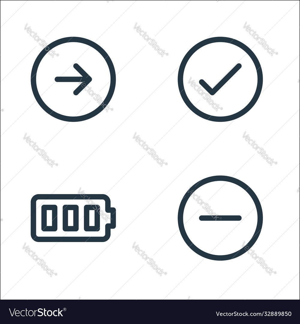 User interface line icons linear set quality