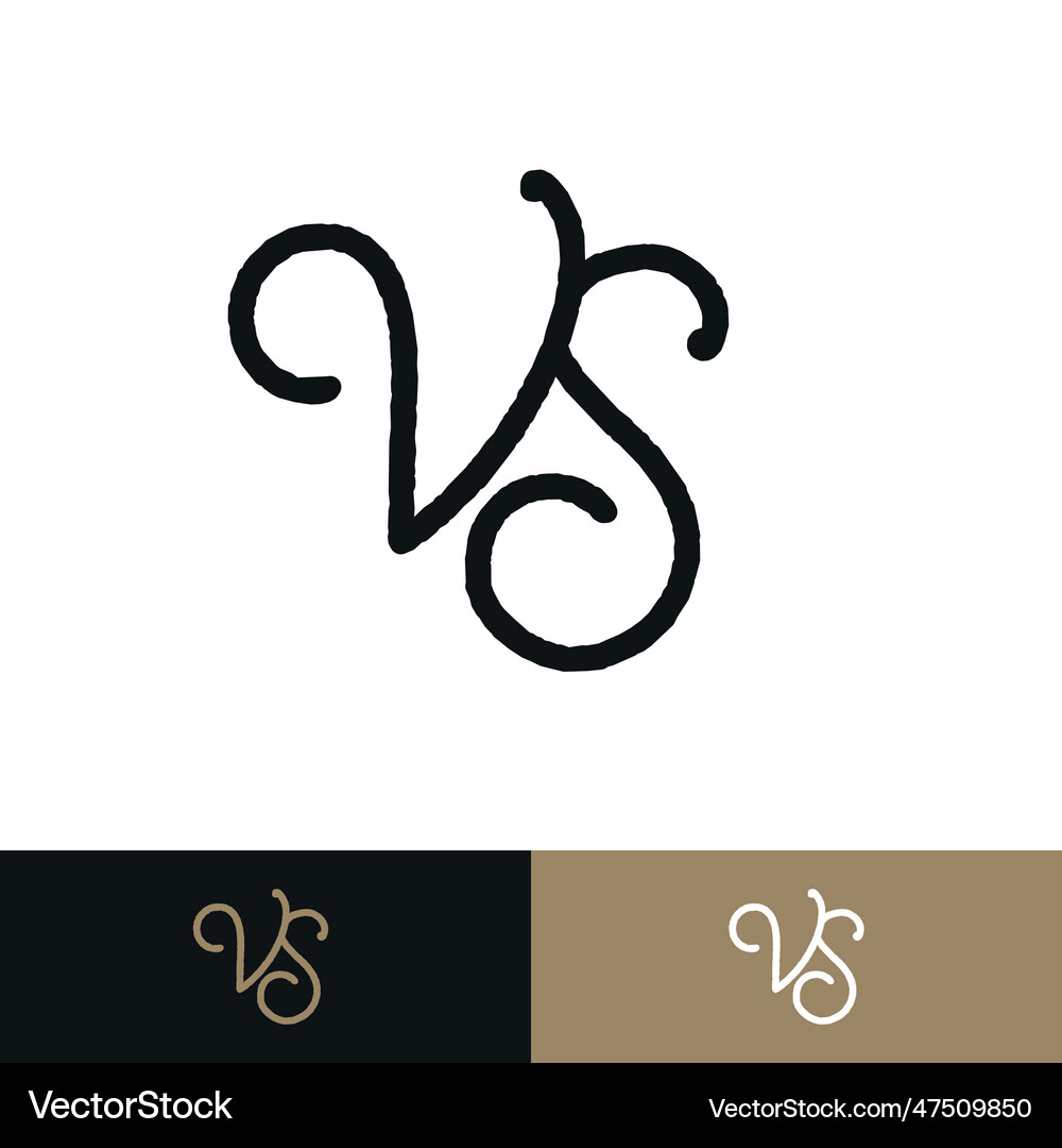 Versus sign set flat style isolated on background Vector Image