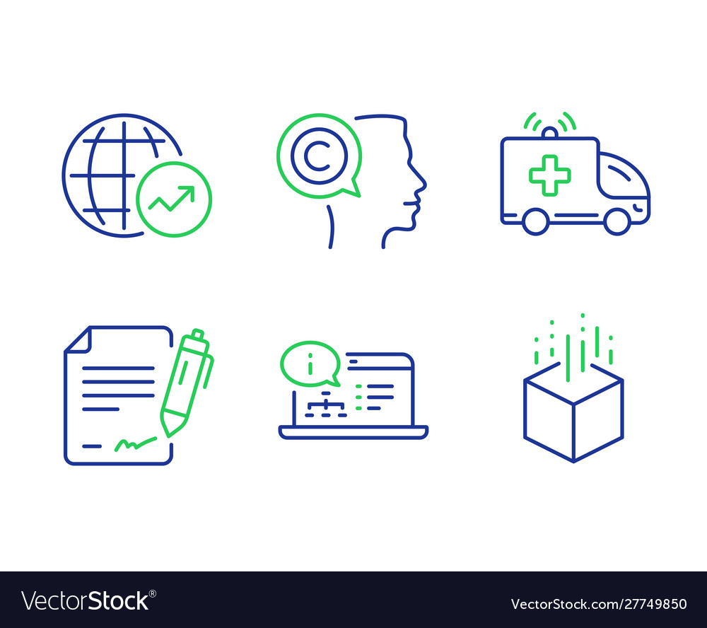 World statistics writer and ambulance car icons