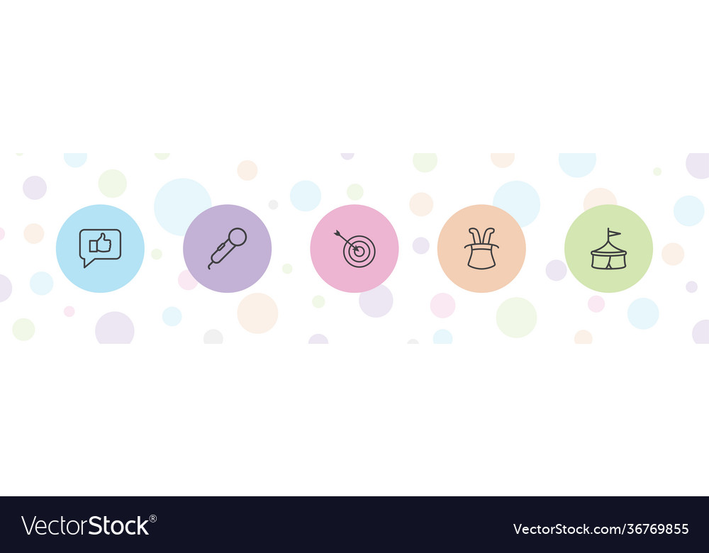 5 performance icons vector image 5 performance icons